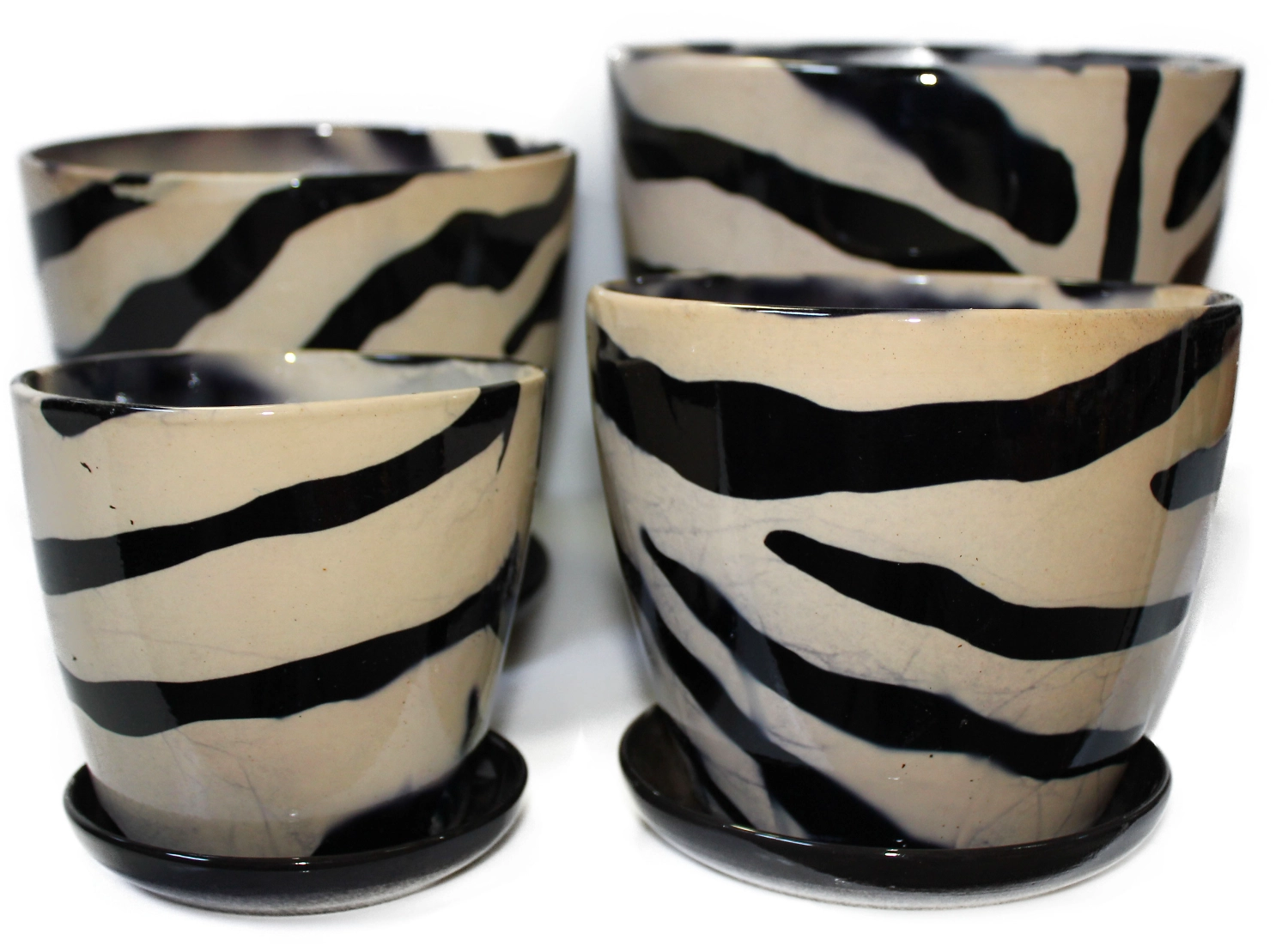 Кашпо Венус 3с блюдцем миксD19 H15,5