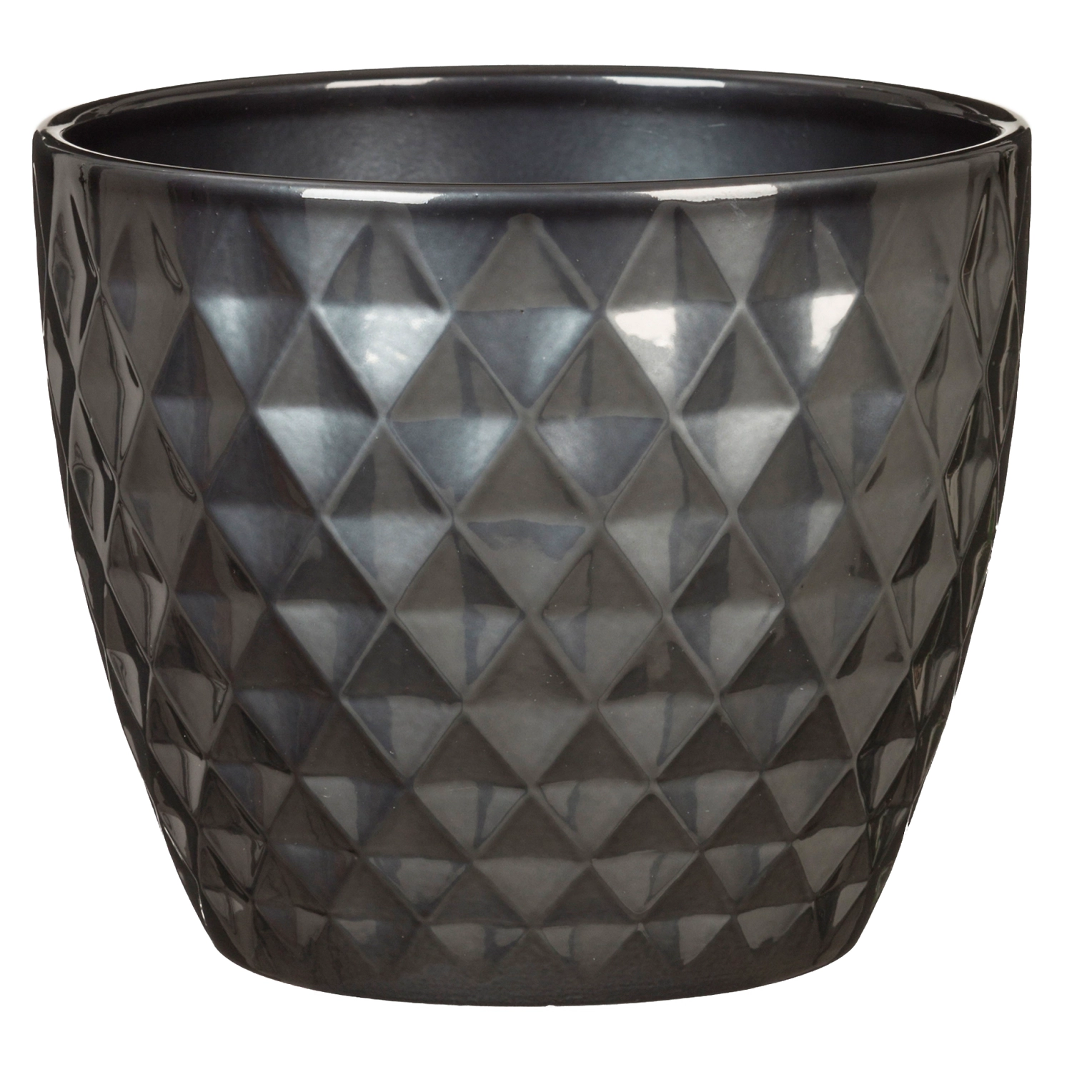 Кашпо керамическое Scheurich 832 Серебро D14 H11