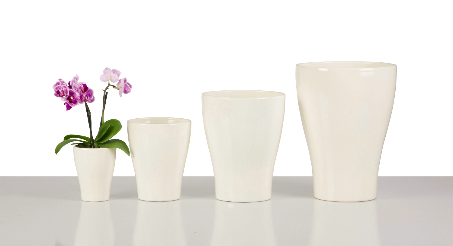 Кашпо керамическое Шойрих 608 Глосси Крем 13 см