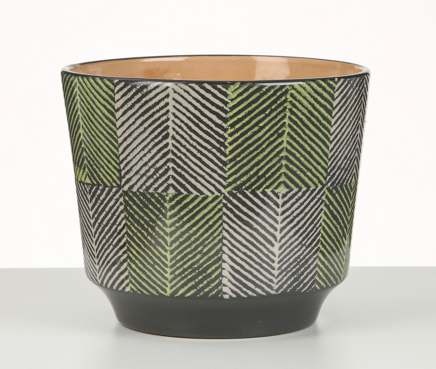Кашпо Шойрих 831 Твид грин керамическое D14 H14