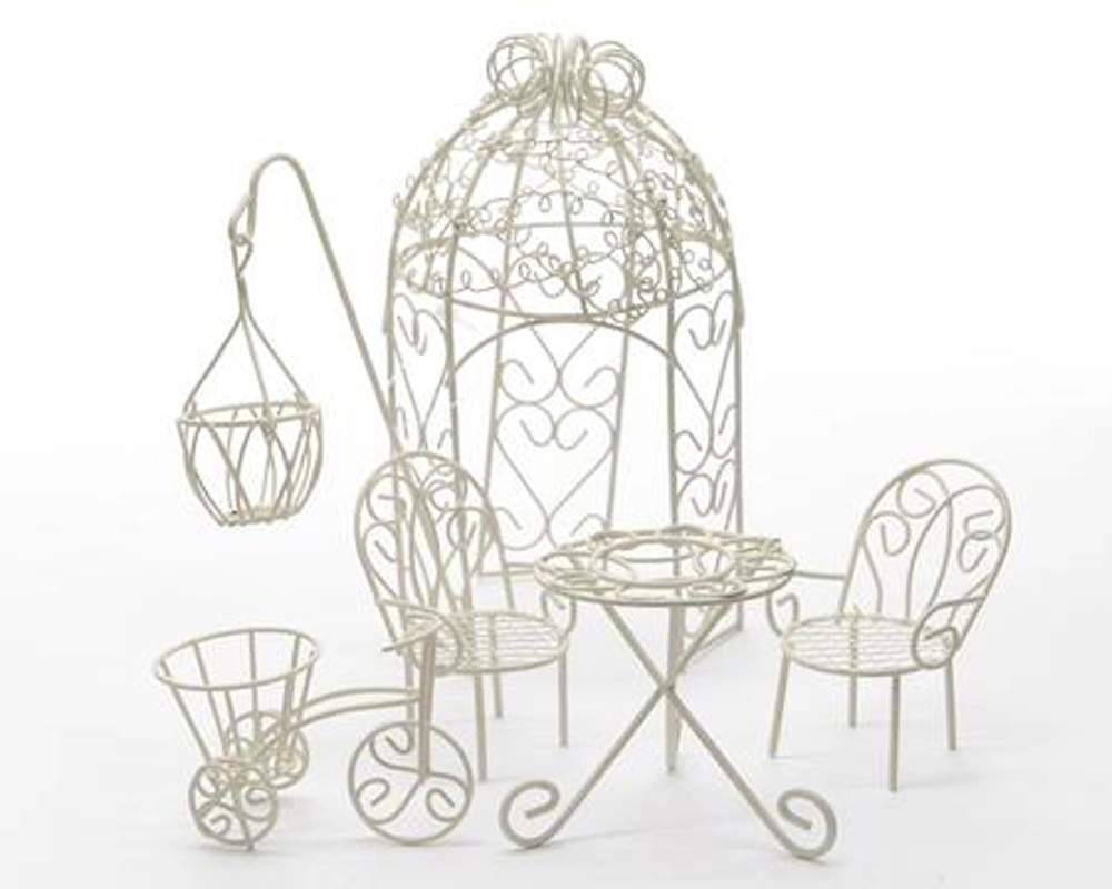 Набор минидекора Bloomit's беседка, стула, стол, велосипед