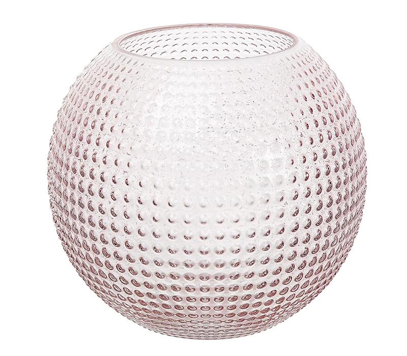 Ваза шар Норвегия розовая 18x21x21 cм