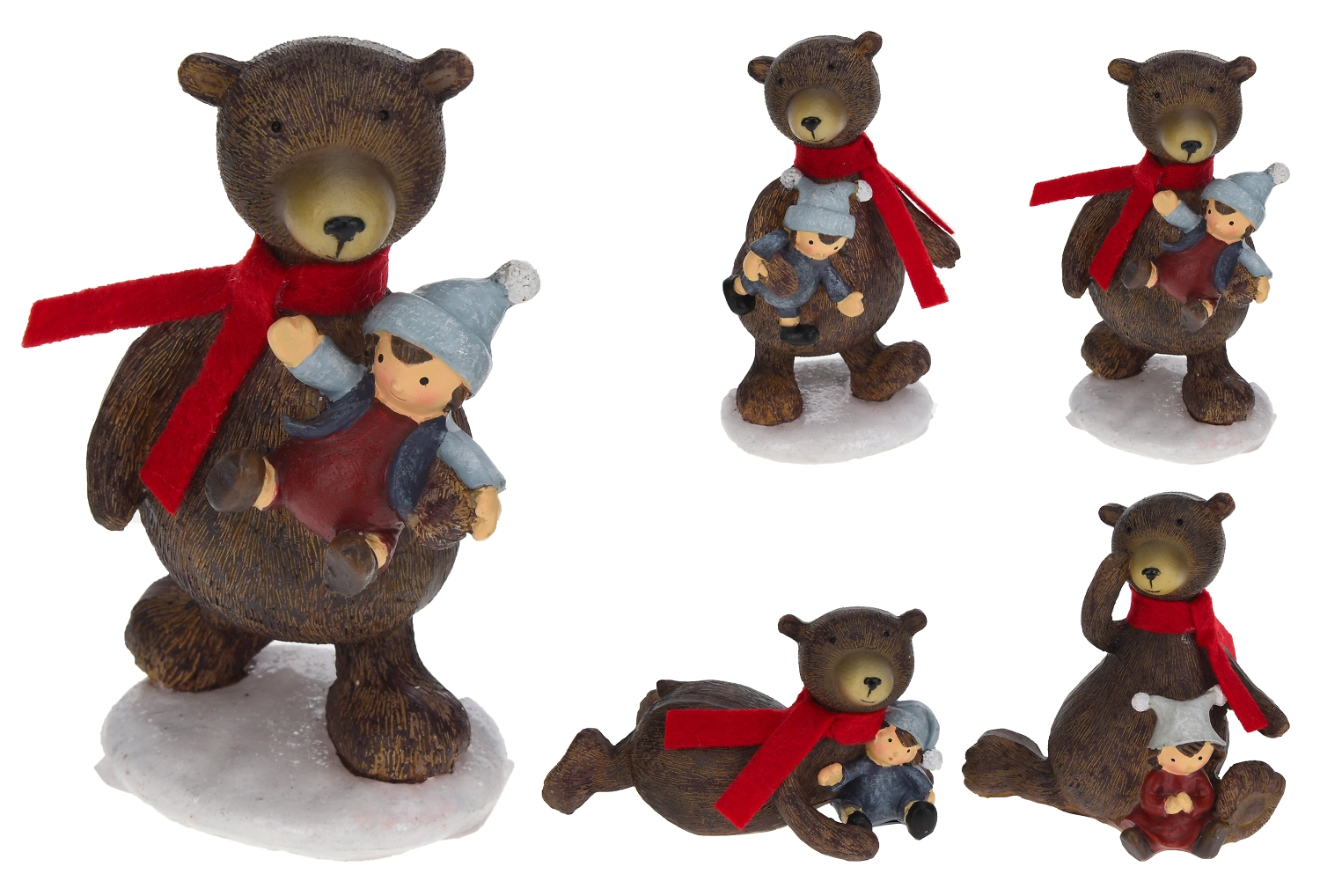 Сувенир фигурка Медведь с ребенком 10 см в ассортименте