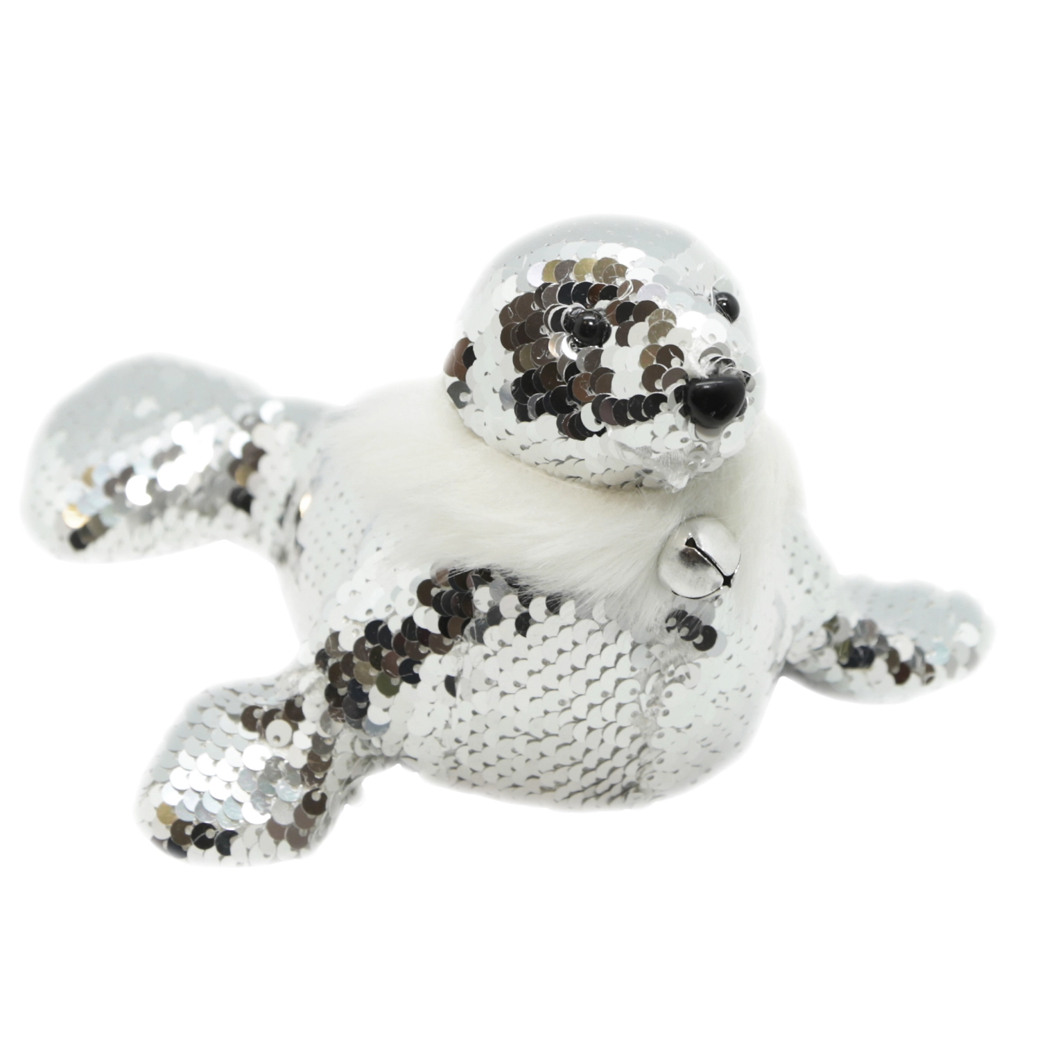 Фигура декоративная Тюлень серебро