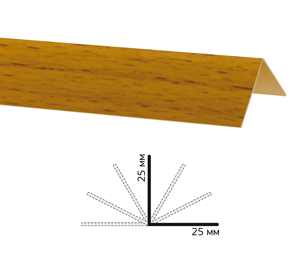 Угол Decoplast бук темный 25 х 25 мм