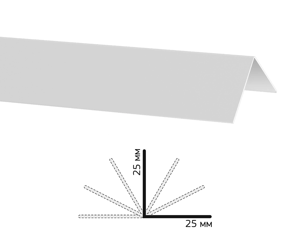 Угол Decoplast белый 2750 25 х 25 мм