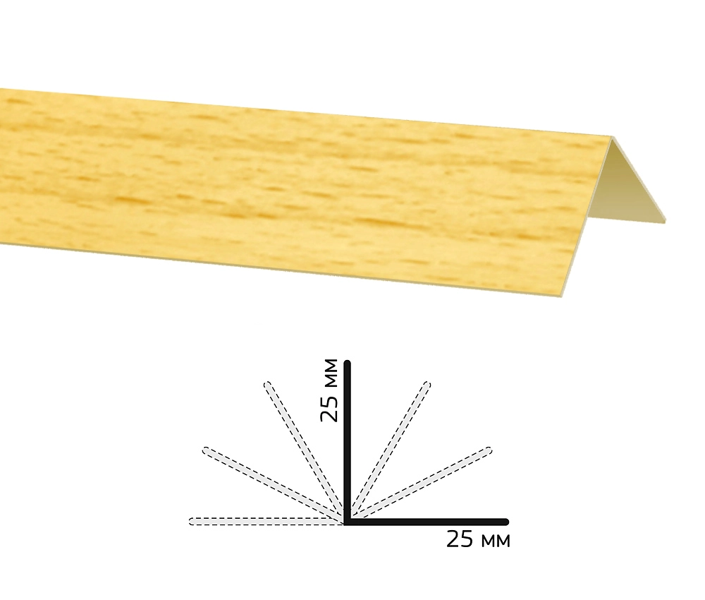 Угол универсальный Декопласт бук ясный 25х25 мм