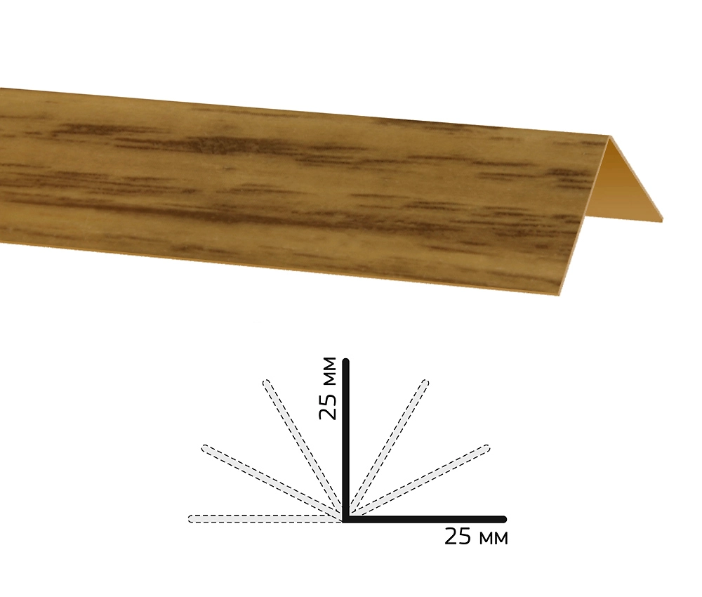Угол универсальный Декопласт ольха 25х25 мм