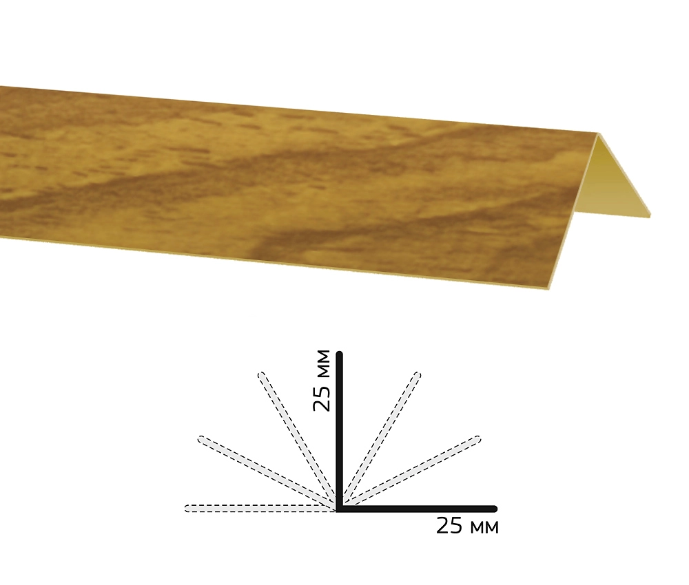 Угол универсальный Декопласт орех грецкий 25х25 мм