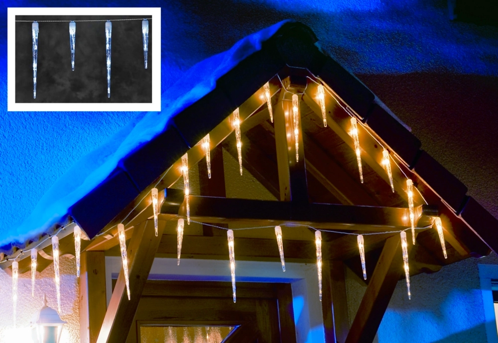 Гирлянда внешняя Капающие сосульки 100 LED синяя 1.6 м