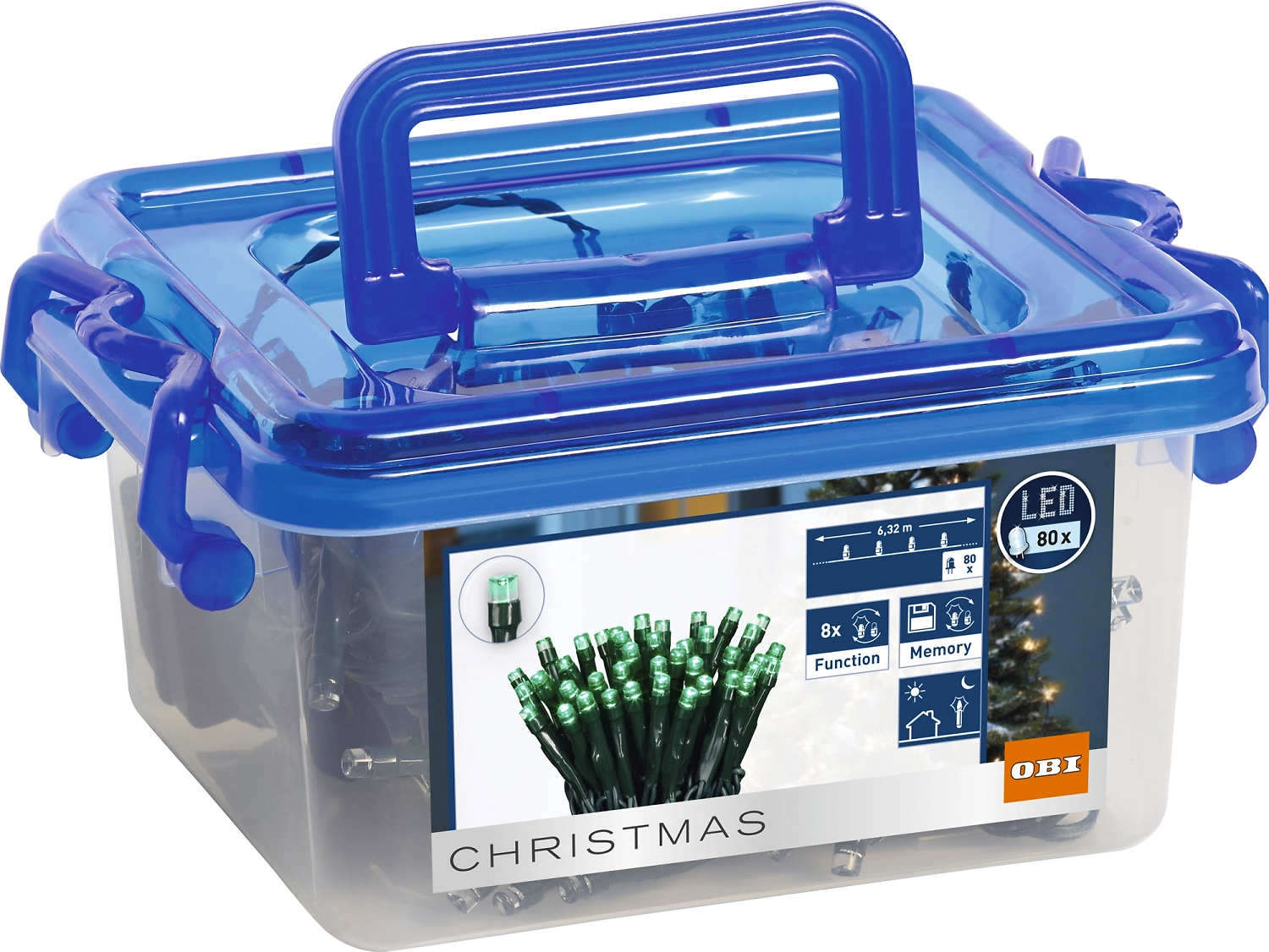 Гирлянда уличная 80 LED зеленая