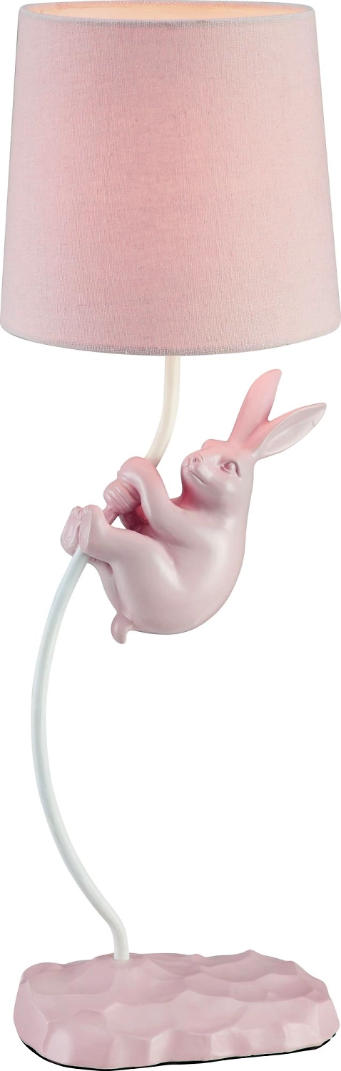 Лампа настольная 17x17x51 см Заяц розовая