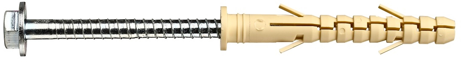 Дюбель фасад. KAT FN 10х135 НЕХ с цилиндр.манж.,с шурупом с шестигр.гол. 4 шт