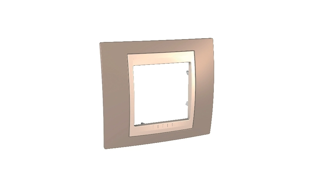 Рамка Schneider Electric Unica 1 пост коричнево - бежевая