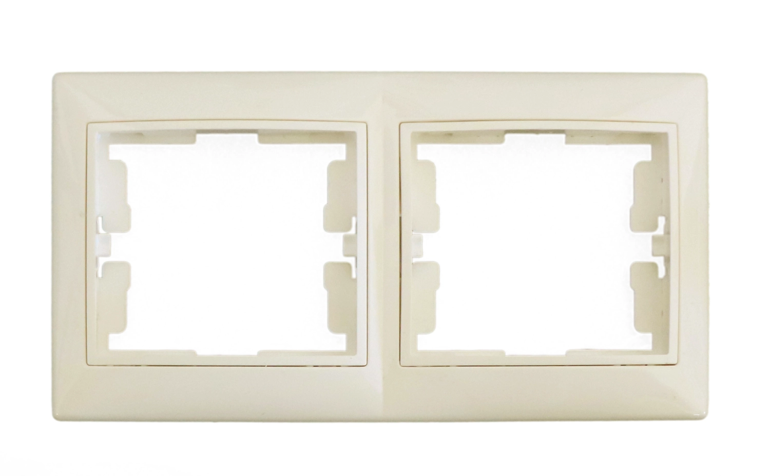 Рамка 2 поста LUMINA горизонтальная крем