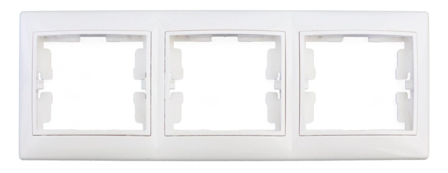 Рамка 3 поста LUMINA горизонтальная белая