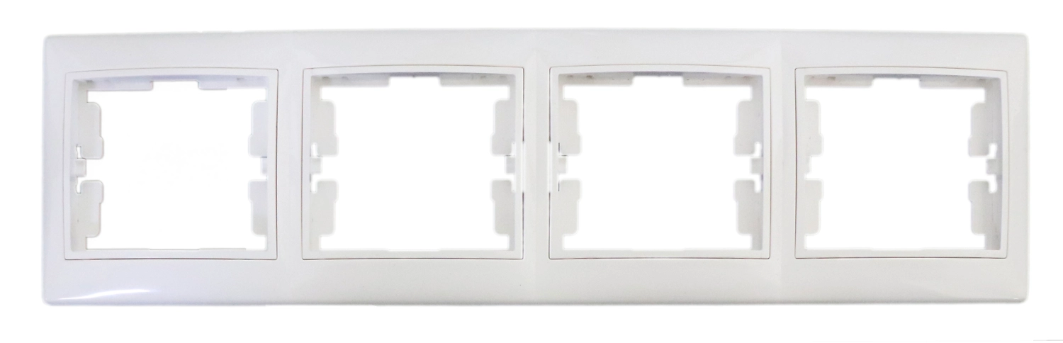 Рамка 4 поста LUMINA горизонтальная белая