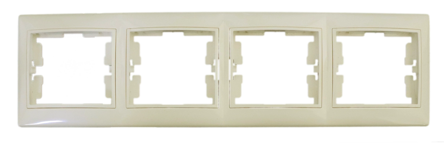 Рамка 4 поста LUMINA горизонтальная крем