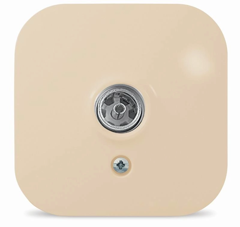 Розетка телевизионная FLOS M проходная кремовая