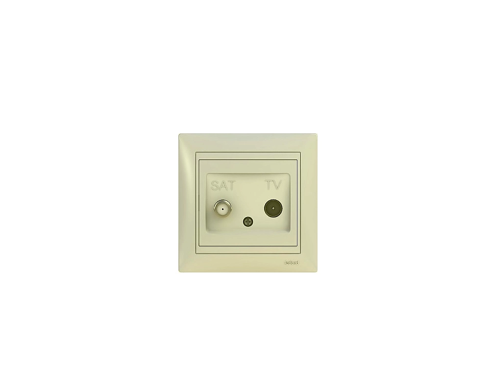 Розетка Ledard телевизионная двухместная кремовая TV+SAT