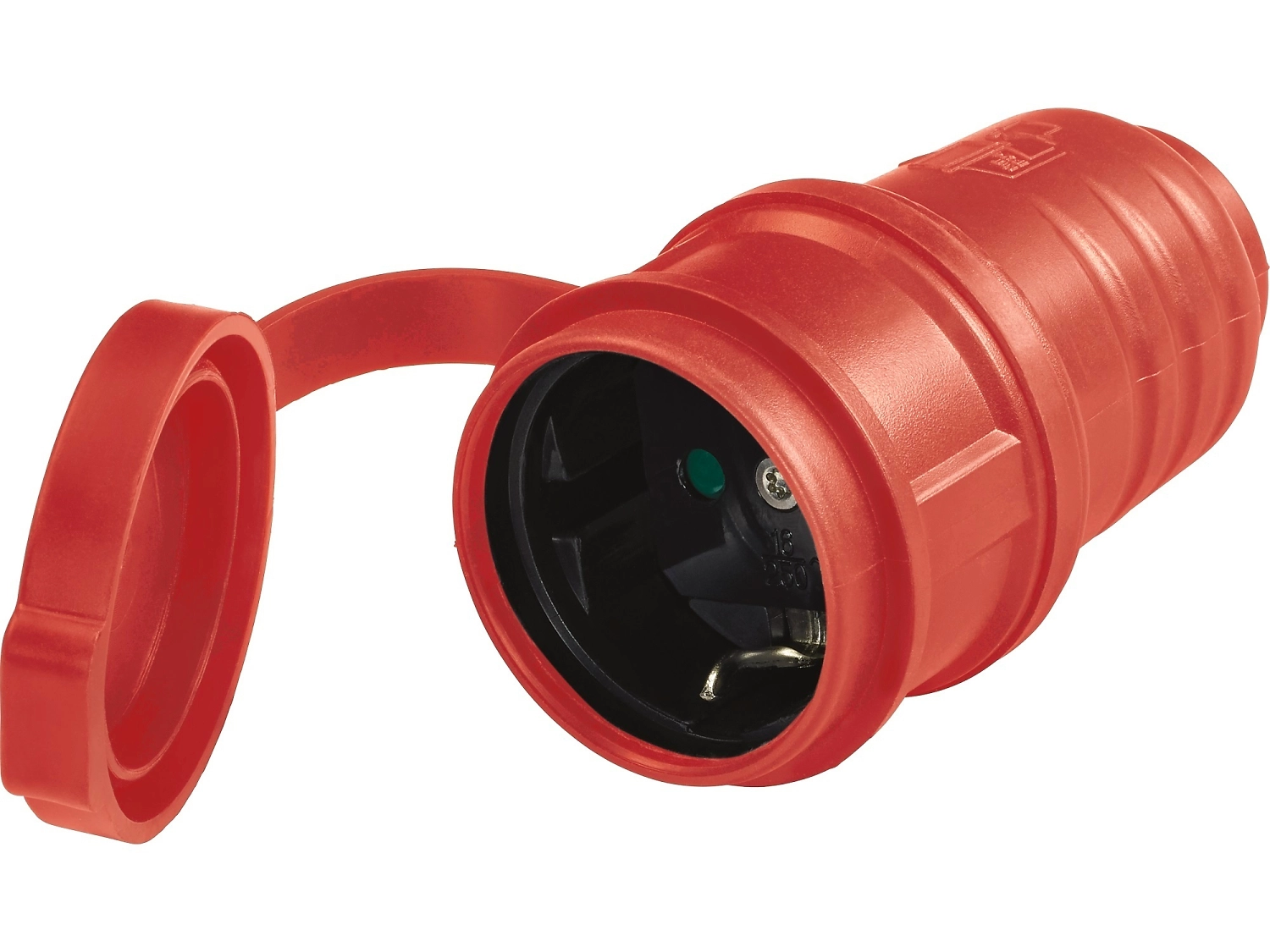 Розетка электрическая LUX-TOOLS красная 16А 230В с заземляющим контактом