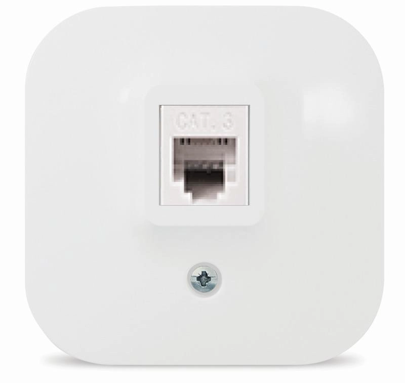 Розетка телефонная FLOS 623K CAT3 белая