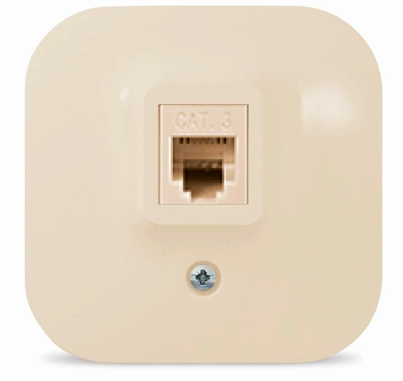 Розетка телефонная FLOS 623K CAT3 кремовая