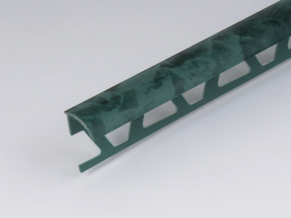 Профиль ПВХ PALLADIUM: раскладка под плитку 9 - 10 мм зеленая наружная 2.5 м