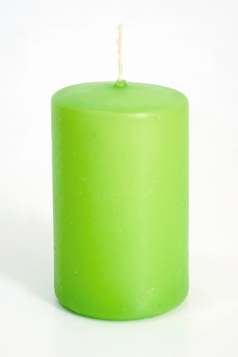 Свеча EVIS Столбик парафиновая цилиндрическая салатовая Н 80 мм