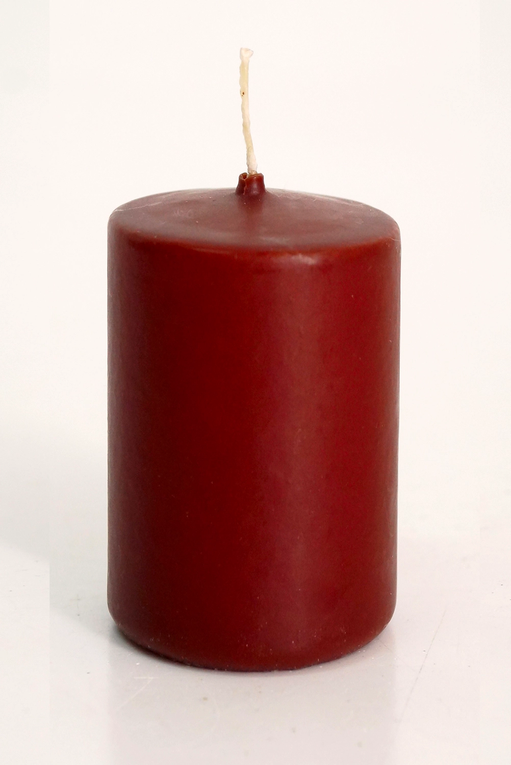 Свеча EVIS Столбик парафиновая цилиндрическая каштановая Н 80 мм