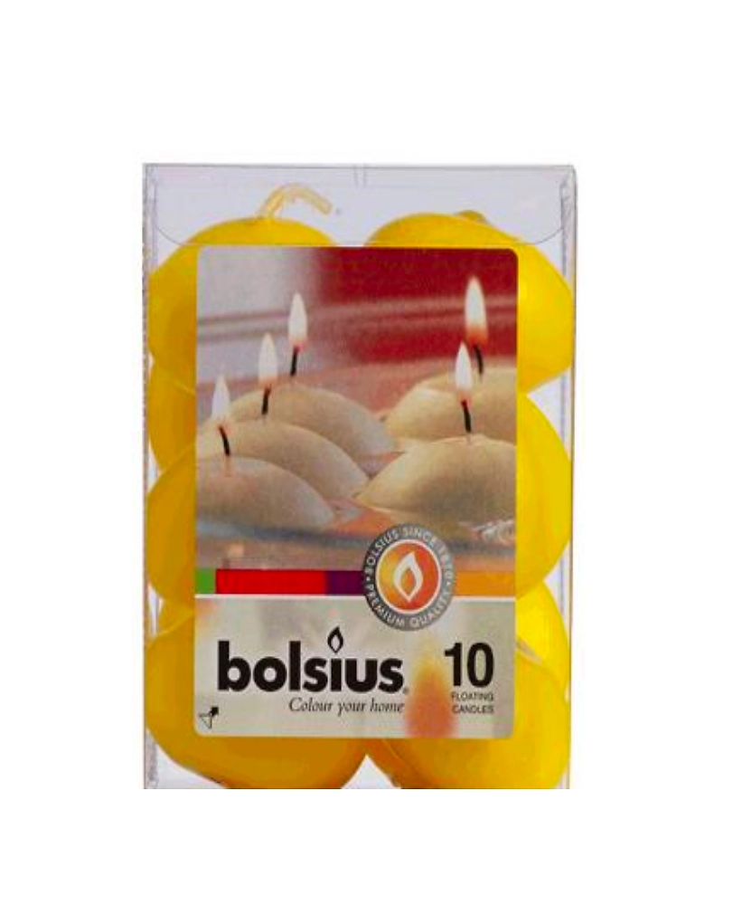Свеча плавающая Bolsius желтая