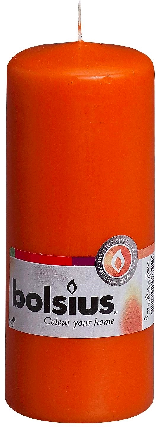Свеча столбик Bolsius оранжевая 150 х 60 мм