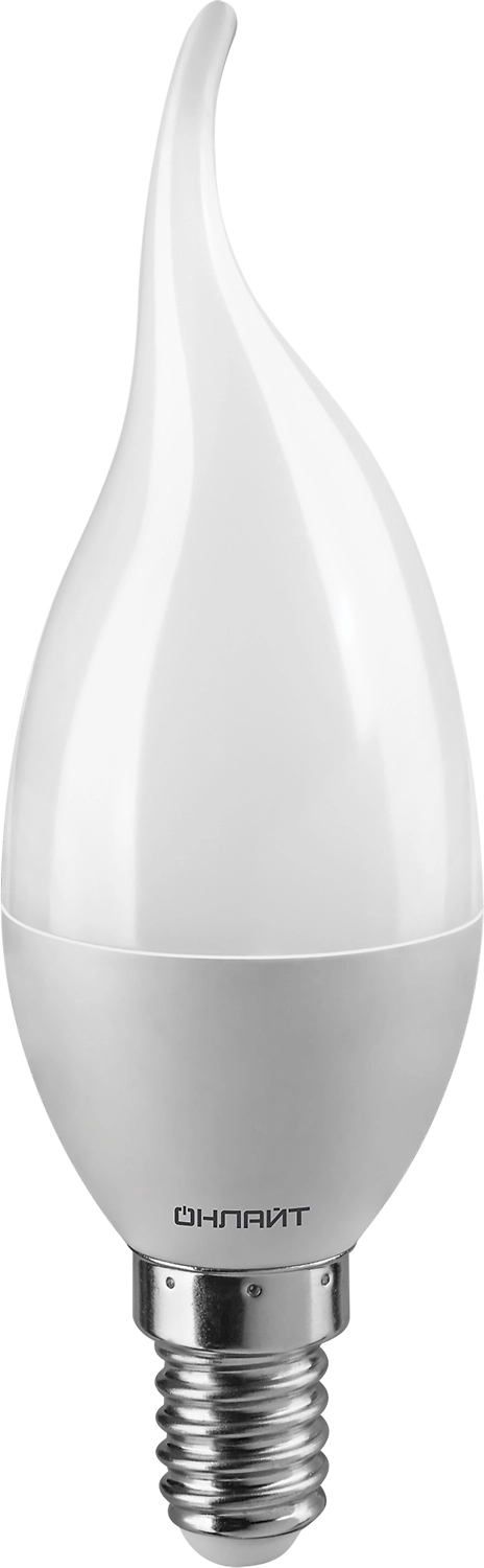 Светодиодная лампа Онлайт свеча теплый 1хЕ14х6 Вт