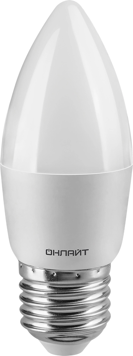 Светодиодная лампа Онлайт свеча 1хЕ27х8 Вт холодный свет