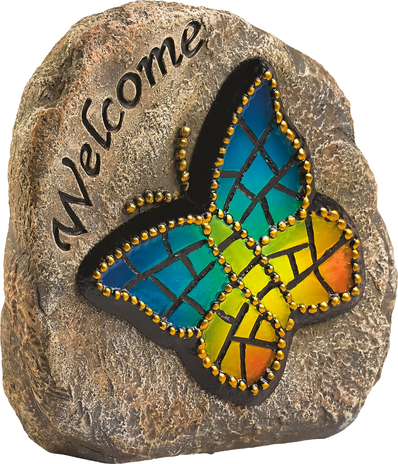 Светильник солнечный Камень"Бабочка" 1,4x6,4 см