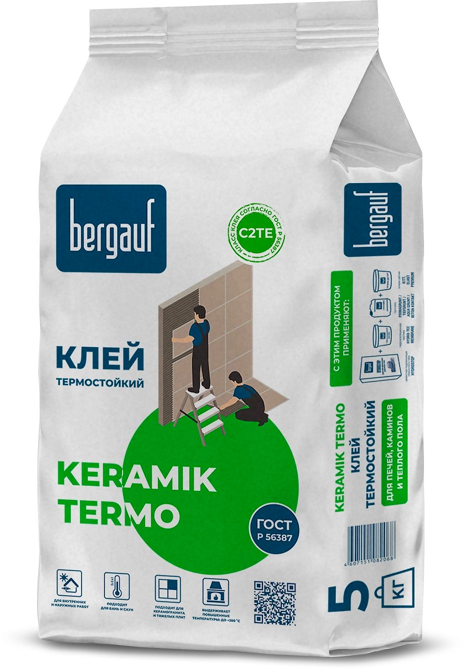 Клей для печей Bergauf Termo 5 кг
