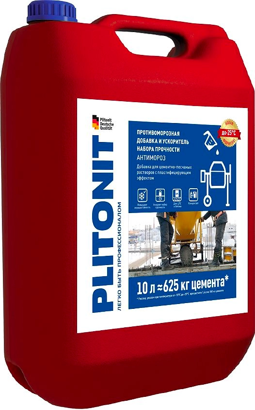 Добавка противоморозная PLITONIT АнтиМороз 10 л