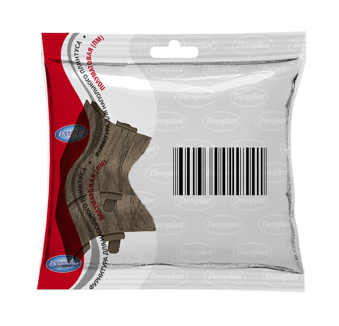 Внутренний угол Decoplast для напольного плинтуса дуб какао