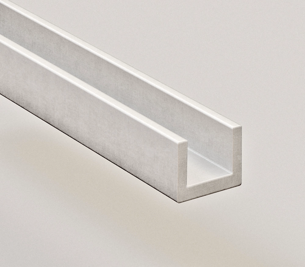 Планка торцевая  алюминиевая для мебельных щитов 6 мм