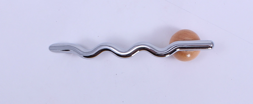 Ручка мебельная цинк/бук/светлый хром 32 х 125 х 25 мм