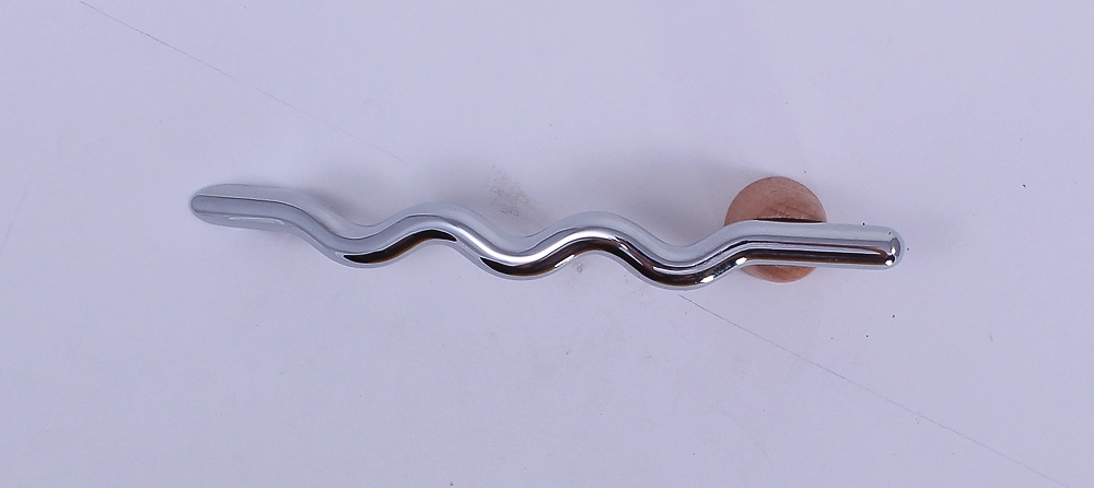 Ручка мебельная цинк/бук/светлый хром 125 х 30 х 20 мм