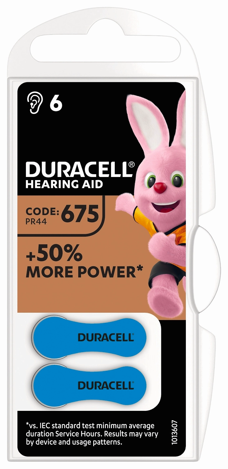 Батарейки для слуховых аппаратов Duracell Specialty P675, 6 шт
