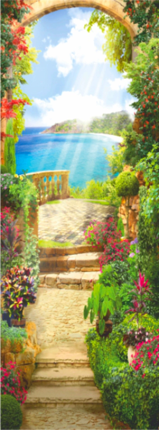 Бумажные обои Bellissimo Райское местечко многоцветные 1х2,8 м