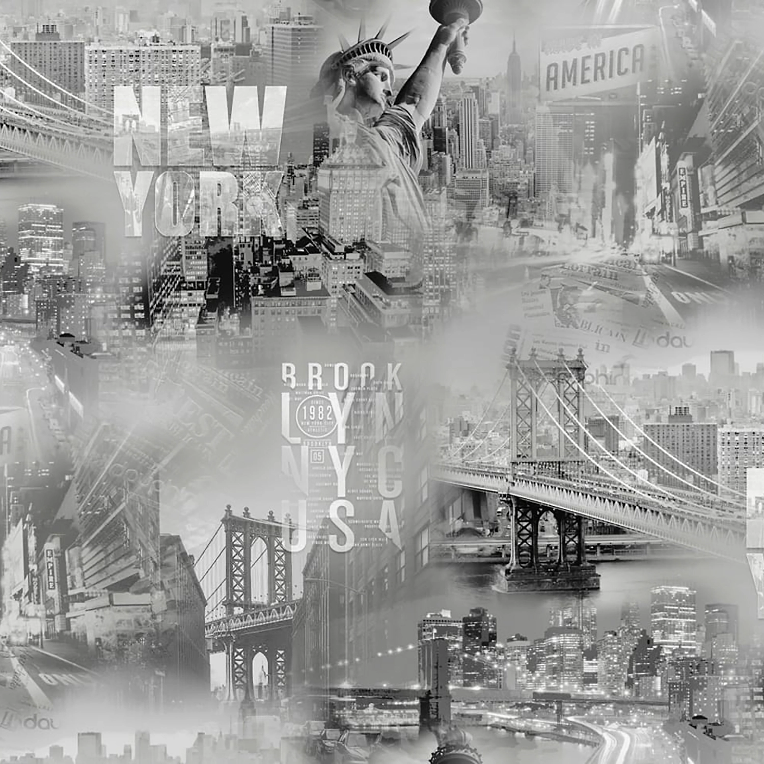 Обои компакт-винил Industry America 168453-10 серые 1,06x10,05 м