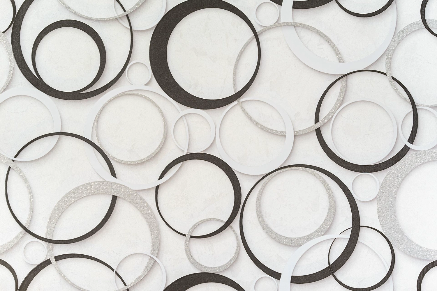 Виниловые обои Кольца 10514-01 белые 1,06x10 м