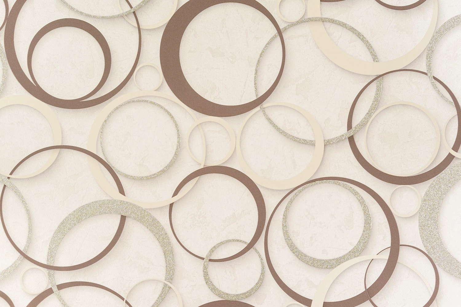 Виниловые обои Кольца 10514-08 бежевые 1,06x10 м