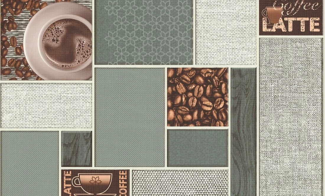 Виниловые обои АСПЕКТ Арабика 80009-78 зеленые 0,53x10,05 м