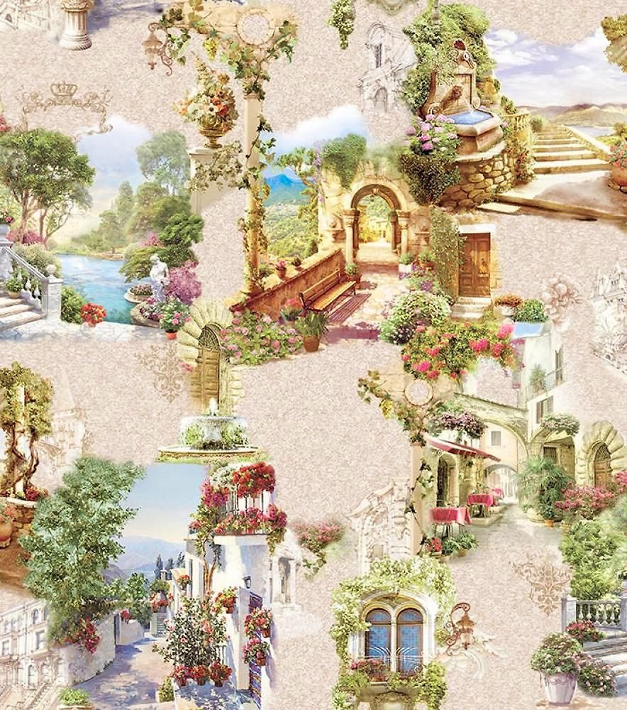 Бумажные обои КРУИЗ 580-02 бежевые 0,53х10 м