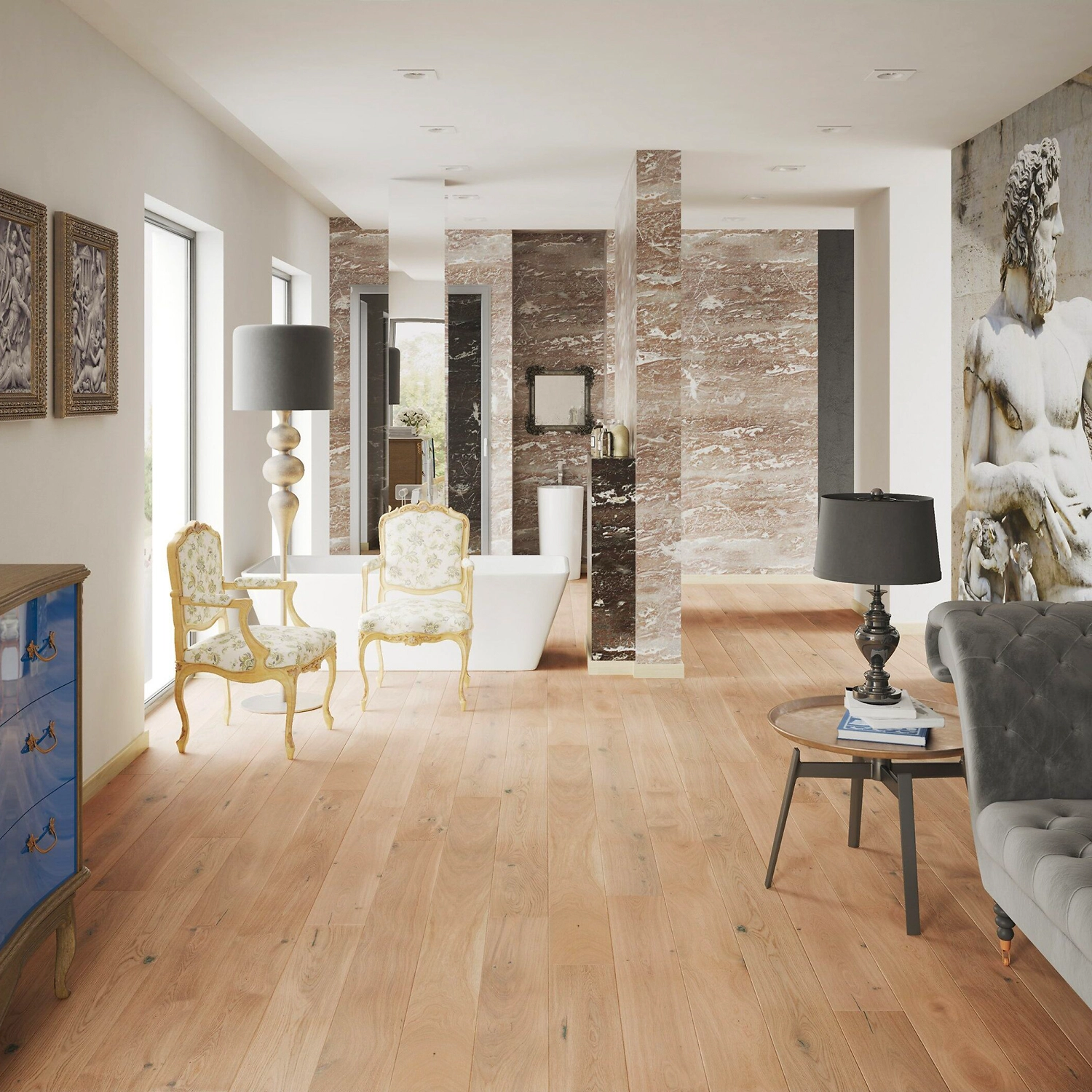 Паркетная доска Barlinek Дуб санлайт однополосная 14 мм 1,37 кв. м