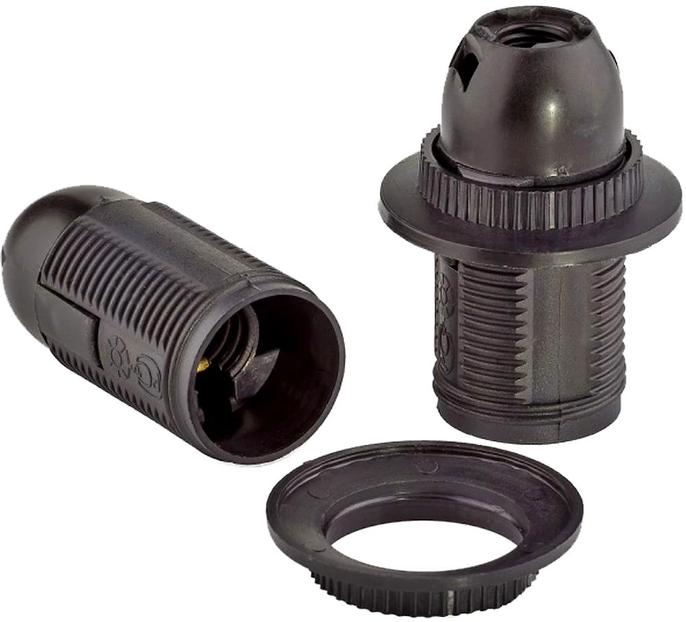 Патрон подвесной REV 24525 4 E14 пластик черный